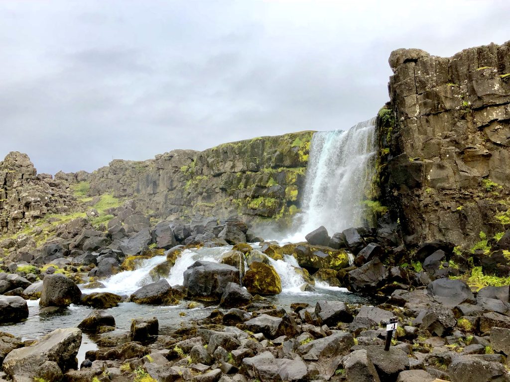 Öxarárfoss Waterfall in Thingvellir National Park, Iceland - Golden Circle